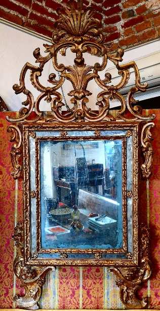 Specchiera dorata Luigi XV